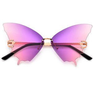 **MOTHER'S DAY SPECIAL**($5)/NEW COLORS/REFLECTIONS RIMLESS BUTTERFLY SUNGLASSES